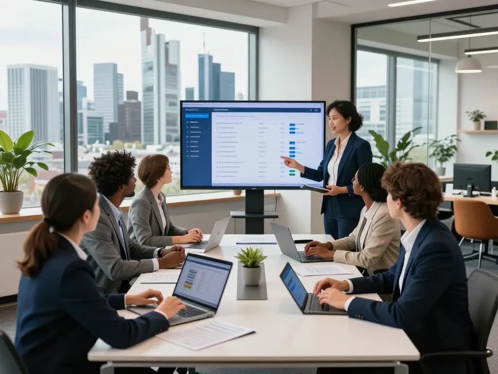 Immobilienmakler arbeiten in Frankfurt zusammen und zeigen das Teamwork und die Marktanalysen der Immobilienmakler Frankfurt Dornbusch.