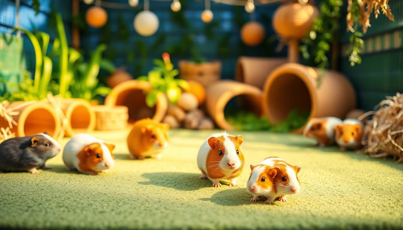 Nagermatte für Nagetiere in einem gemütlichen Gehege mit aktiven Tieren.