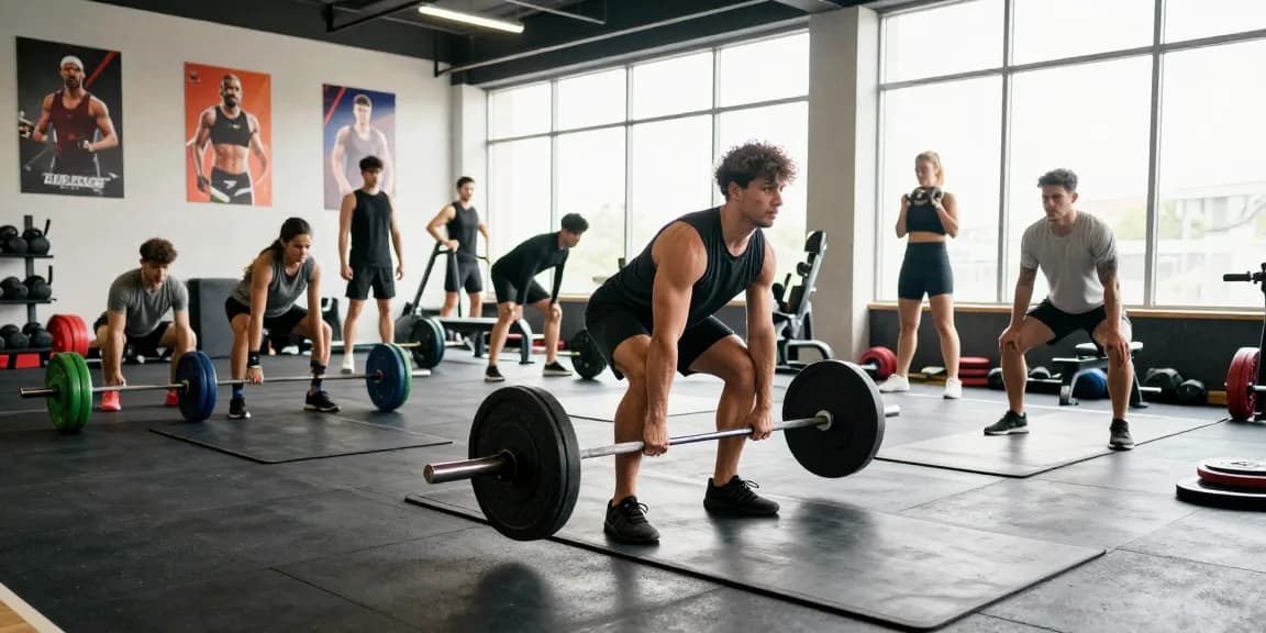 Astera Shop: Fitnessstudio-Training mit Fans und engagierten Sportlern im Einsatz