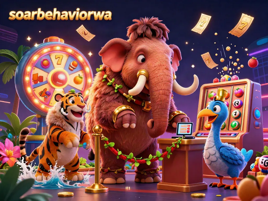 Check IDs with a vibrant gaming scene featuring soarbehaviorwa in a lottery and casino atmosphere.