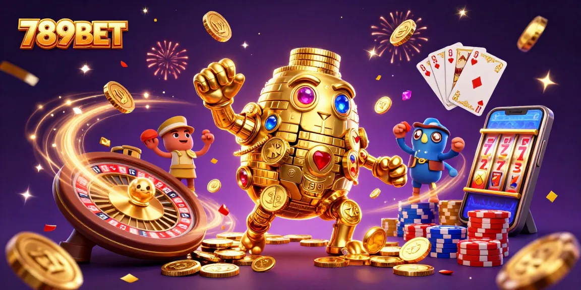 Experience thrilling gaming with 789BET’s dazzling 3D casino illustration filled with exhilarating symbols.