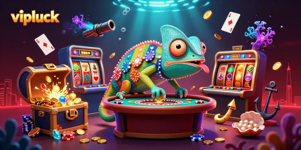 Experience the thrill of vipluck casino with vibrant characters and exciting game elements.
