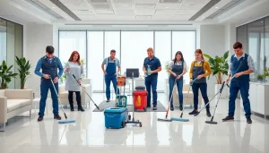 Die praxisreinigung berlin in Aktion: Professionelles Reinigungsteam sorgt für Sauberkeit im Büro.
