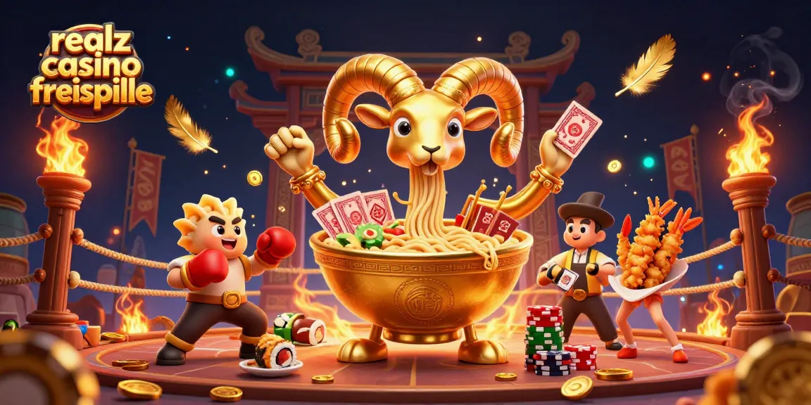 Erlebe die aufregenden realz casino freispiele mit einer bunten, dynamischen 3D-Illustration.