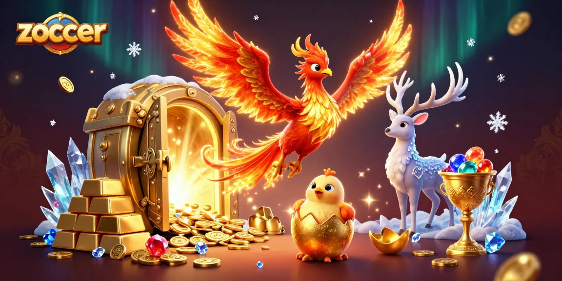Zoccer offers thrilling gaming experiences with vibrant phoenixes and treasure, highlighting rich casino gaming.